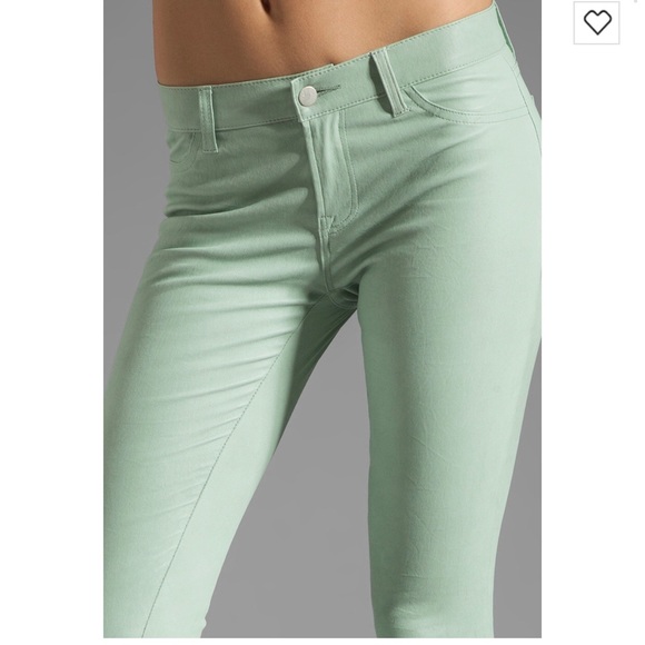 NWT J Brand Super Skinny Mint Leather Pants - Picture 4 of 8
